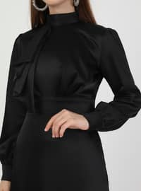 SEMRA AYDIN Black Modest Evening Dress