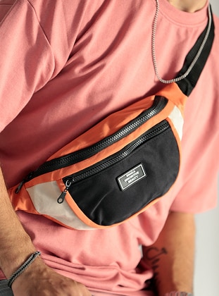 Orange - Crossbody - Belt Bags - Pembe Potin