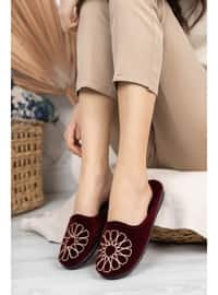  Maroon Home Shoes