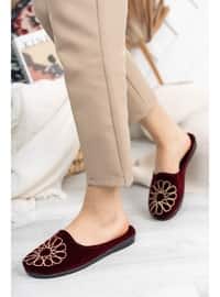  Maroon Home Shoes