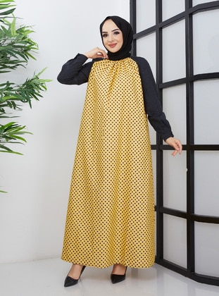 SAHRA AFRA Yellow Modest Dress