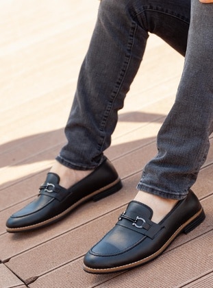 أسود - حذاء كاجوال - أحذية للرجال - MUGGO AYAKKABI