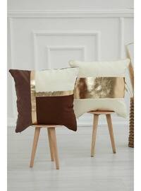 Gold - Throw Pillow Covers - Ayşe Türban Tasarım Home
