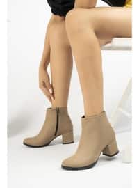 Gzhhw715 Women's Boots Withheels Vısıon Suede
