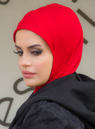 حجابات جاهزة أحمر AİŞE TESETTÜR