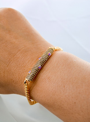 Stoneage Gold Bracelet