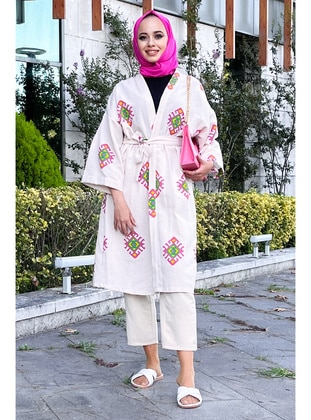 Unlined - Fuchsia - 100gr - Kimono - Tesettür Dünyası