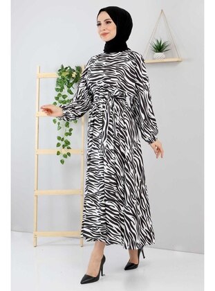 Zebra Print Dress Tsd220113 Black