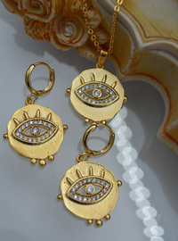 Collier Pendentif Œil Or