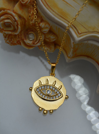 Collier Pendentif Œil Or