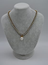 Collier Perles Doré