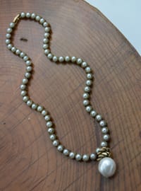 Collier Perles Doré