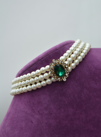 Collier Ras de Cou Perles Blanc