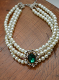 Collier Ras de Cou Perles Blanc