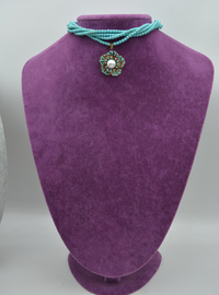 Collier Floral Turquoise