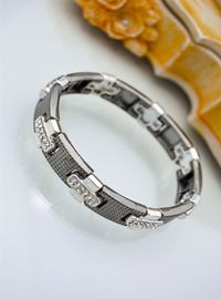 Bracelet Argenté avec Détails Pierre