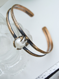 Bracelet Bronze Perle Fait Main