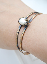 Bracelet Bronze Perle Fait Main