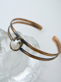 Bracelet Bronze Perle Fait Main