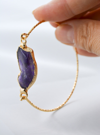 Bracelet Améthyste Or