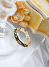 Zirkon Stein Gold Ring Goldfarben