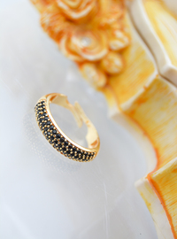 Zirkon Stein Gold Ring Goldfarben