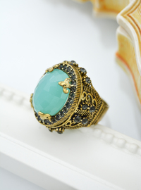 Vintage Ring mit blauem Stein Blau
