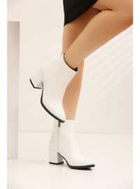 White Women's Boots Cmy303
