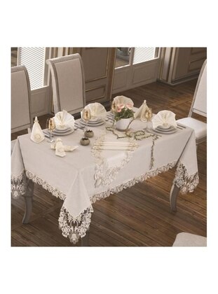 Dowry World Cream Dinner Table Textiles