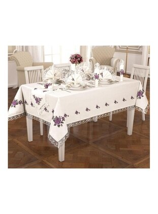 Dowry World Lilac Dinner Table Textiles