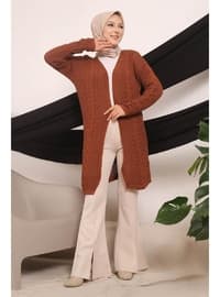  Brown Knit Cardigan