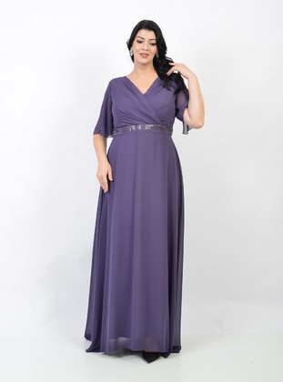 LILASXXL Lilac Modest Plus Size Evening Dress