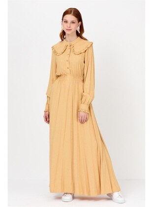 Nihan Yellow Modest Dress