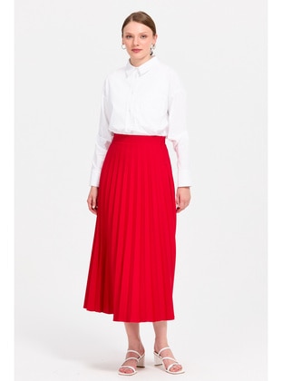 Nihan Red Skirt