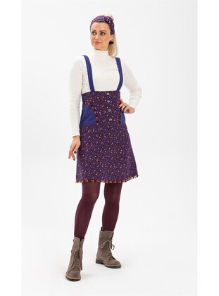 ELİŞ ŞİLE BEZİ Purple Skirt Overalls