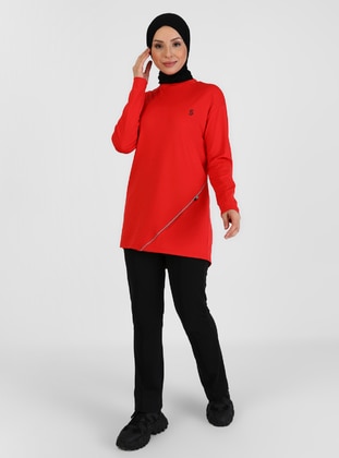 Saye Active Red Tracksuit Tops