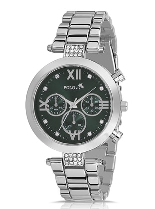 Sports Stylish Women Watch Silver Color Color Green