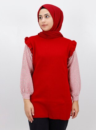 Armağan Butik Red Knit Tunics