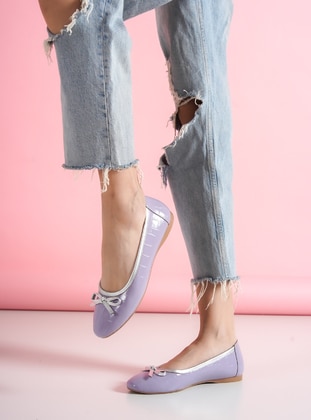 Lilac - Lilac - Flat - Real Leather - Flat Shoes - Shoescloud