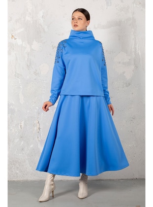 Melike Tatar Blue Suit