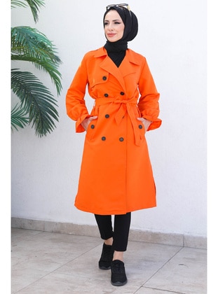 İmaj Butik Orange Trench Coat