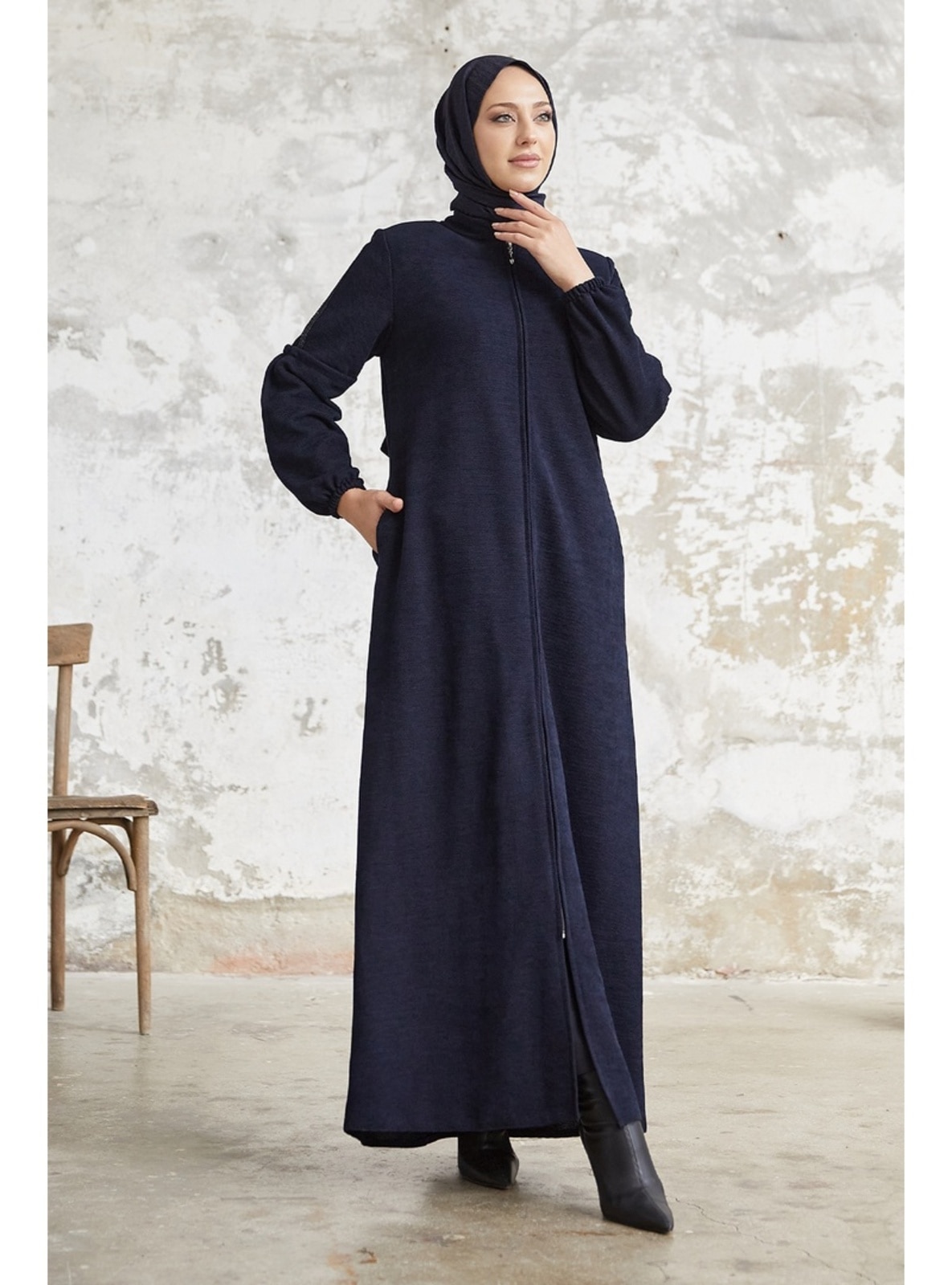 Navy Blue Abaya