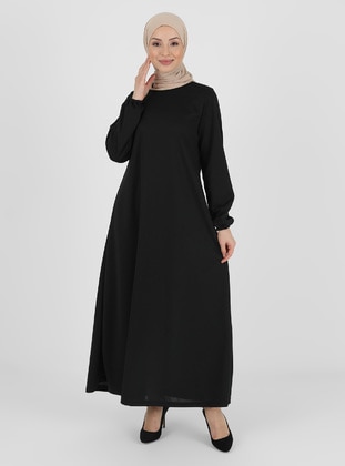 Plain Hijabi Dress Black