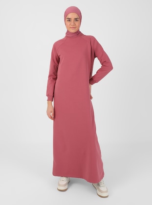 Dusty Rose - Polo neck - Modest Dress - Refka