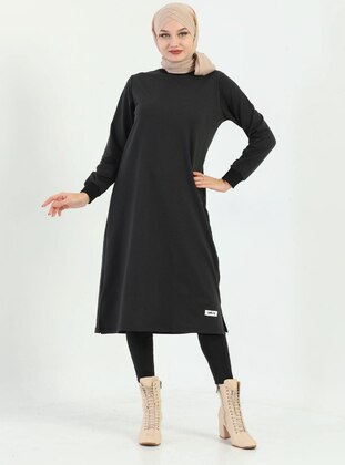 Hijab Long Tunic 110Cm Black 1201