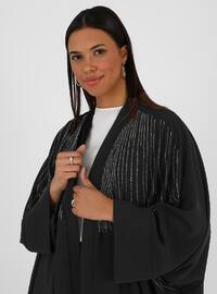 Black - Plus Size Evening Abaya