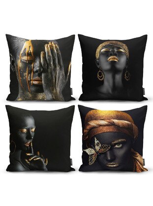 YSA Home Black Throw Pillow Covers