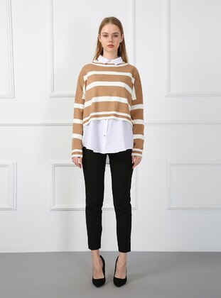 Cities Cool Tan Knit Sweaters