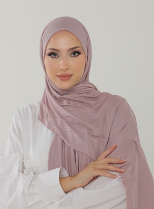 Luxury Combed Cotton Shawl Cold Lilac