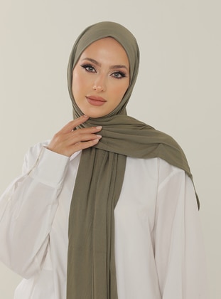 Luxury Combed Cotton Shawl Thyme Green